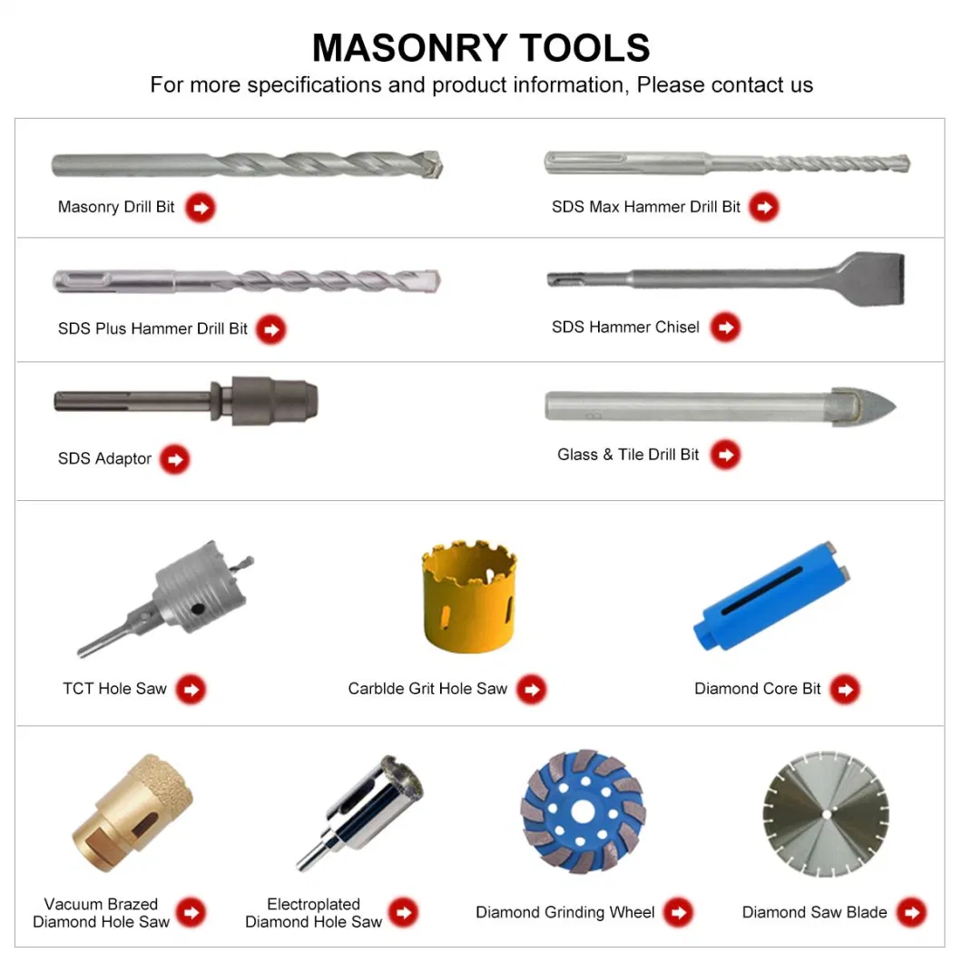 Colored Multifunction Construction Drill Bits for Masonry