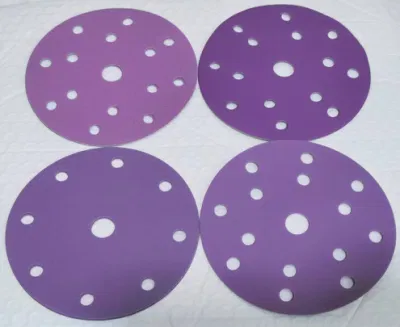 Disco de lijado de cerámica púrpura de 150 mm para carrocería
